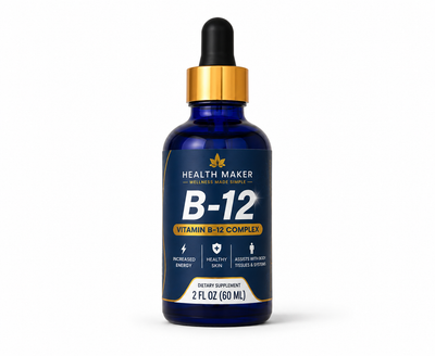Health Maker Vitamin B-12 Liquid Drops 2 fl oz bottle, product detail view