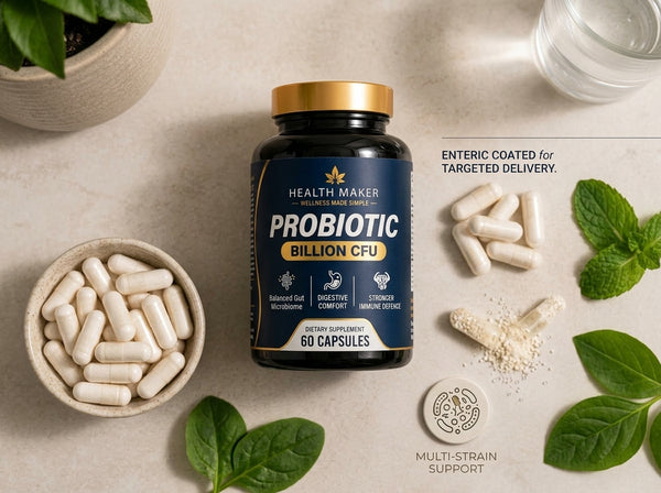 Health Maker Probiotic 40 Billion CFU 60 capsules bottle, product detail view